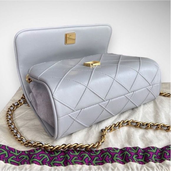 AUTHENTICATED NWT Tory Burch Fleming Soft Shoulder Bag & Miller Pavé Studs $700 - Picture 9 of 17